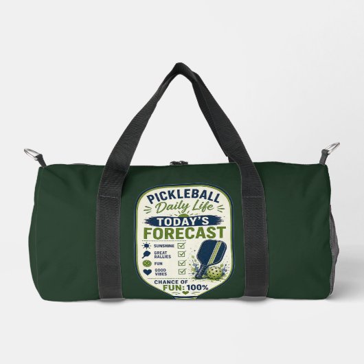 Pickleball Tagesvorhersage Duffle Bag (Vorderseite)