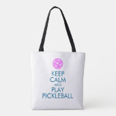 Pickleball Taschen-Tasche - behalten Sie Ruhe und Tasche (Rückseite)