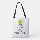 Pickleball Taschen-Tasche - behalten Sie Ruhe und Tasche (Rückseite)