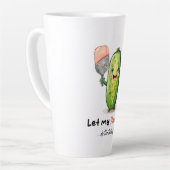 Pickleball-Tasse, Funny, Niedliches Pickleball-Ele Milchtasse (Linke Ecke)