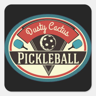 Pickleball-Team-Aufkleber - Vintage-Design Quadratischer Aufkleber