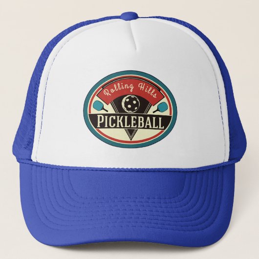 Pickleball Team-Hut - Vintager Entwurf Truckerkappe (Vorderseite)
