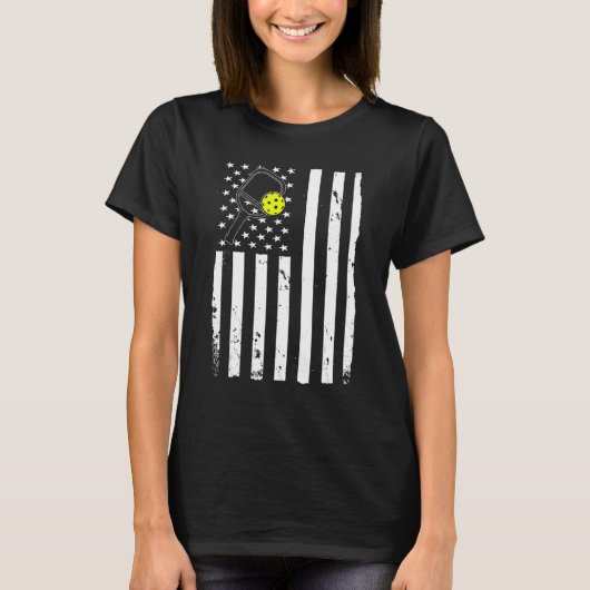 Pickleball Team USA Flag T-Shirt (Vorderseite)