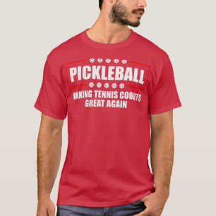 Pickleball Tennisplätze Groß und Klein T-Shirt