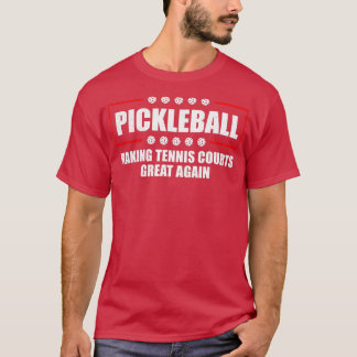 Pickleball Tennisplätze Groß und Klein T-Shirt