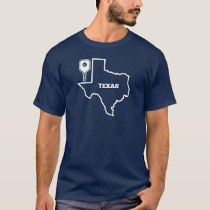 Pickleball Texas Karte T-Shirt