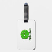 Pickleball Text in ball green.pnng Gepäckanhänger (Rückseite vertikal)