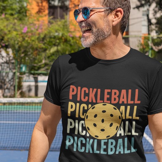 Pickleball-Text mit Ball T-Shirt