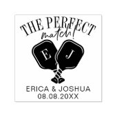 Pickleball The Perfect Match Wedding Save the Date Permastempel (Design)