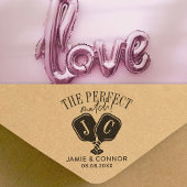 Pickleball The Perfect Match Wedding Save the Date Permastempel