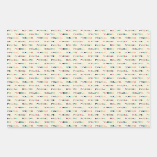 Pickleball Themed mit Paddles, Wiffle Balls, etc. Geschenkpapier Set (Vorderseite 2)