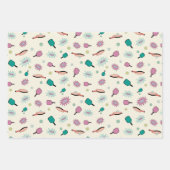 Pickleball Themed mit Paddles, Wiffle Balls, etc. Geschenkpapier Set (Vorderseite)