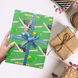 Pickleball Themed Sports Dining Geburtstagsparty Geschenkpapier