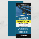 Pickleball-Ticket Geburtstag Einladung (Vorne/Hinten)