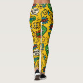 Pickleball-Toms hoch! Smiley Ball Court Leggings (Rückseite)