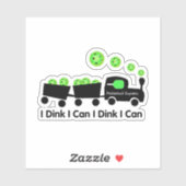 Pickleball Training I Dink I Can Green Ball Aufkleber (Blatt)