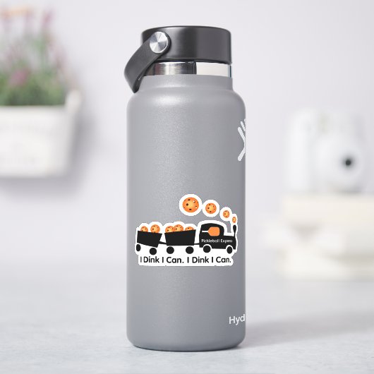 Pickleball Training I Dink I Can Orange Ball Aufkleber (HydroFlask)