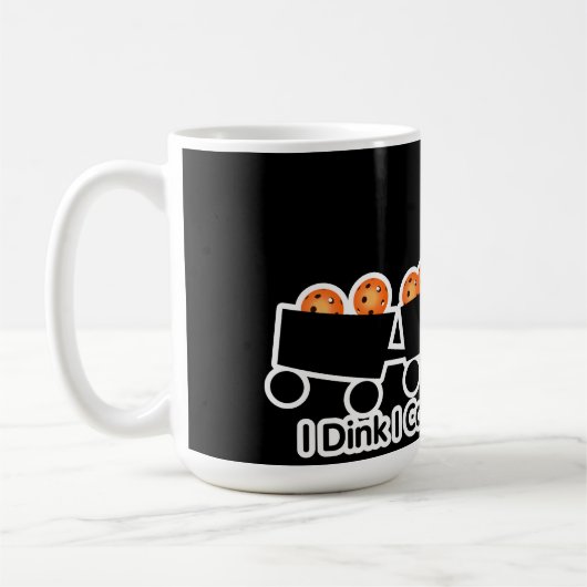 Pickleball Training I Dink I Can Orange Ball Kaffeetasse (Links)