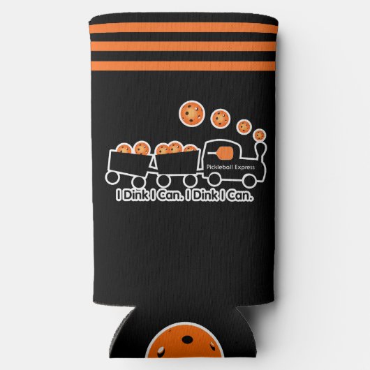 Pickleball Training I Dink I Can Orange Ball Selters Dosenkühler (Rückseite)