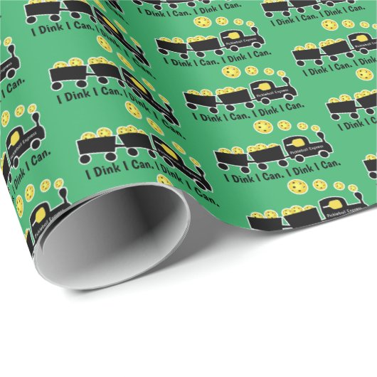 Pickleball Training I Dink I Can Yellow Ball Geschenkpapier (Rolleneckpunkt)