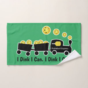 Pickleball Training I Dink I Can Yellow Ball Handtuch
