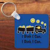 Pickleball Training I Dink I Can Yellow Ball Schlüsselanhänger (Vorderseite)