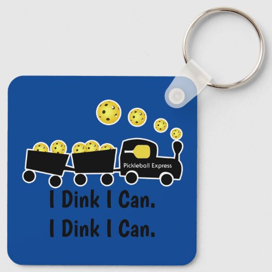 Pickleball Training I Dink I Can Yellow Ball Schlüsselanhänger (Rückseite)