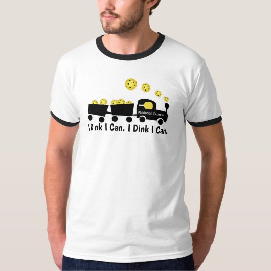 Pickleball Training I Dink I Can Yellow Ball T-Shirt (Vorderseite)