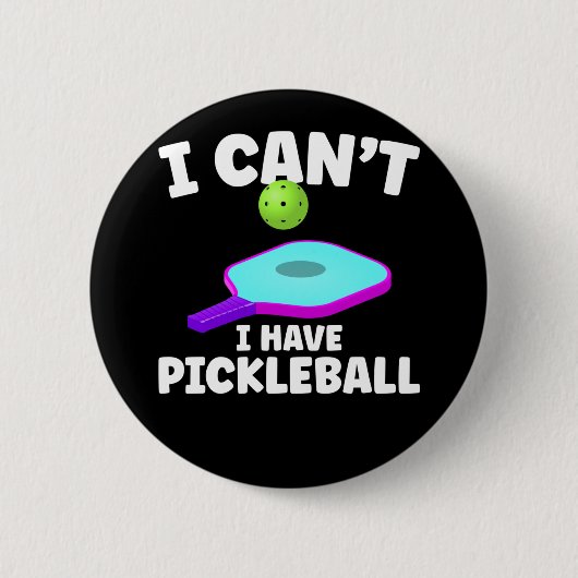 Pickleball Training Joke Pickleball Player Button (Vorderseite)