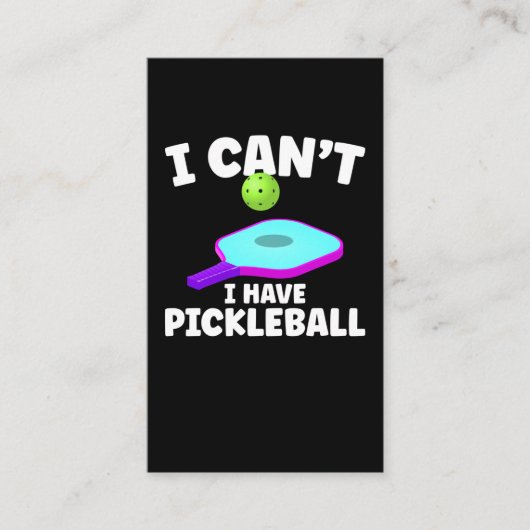 Pickleball Training Joke Pickleball Player Visitenkarte (Vorderseite)
