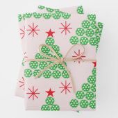 Pickleball Tree mit Sternen Muster Geschenkpapier Set (Beispiel)