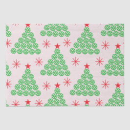 Pickleball Tree mit Sternen Muster Seidenpapier