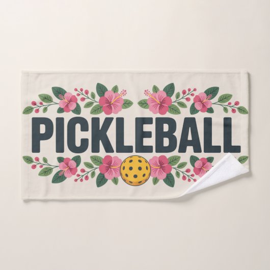 Pickleball Tropical Graphic Vacation Handtuch (Handtuch)