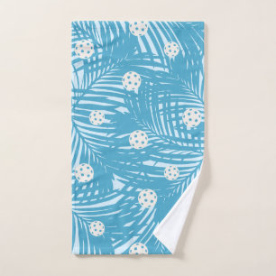 Pickleball Tropical Palm Blue Einzigartiger Spaß S Handtuch