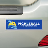 Pickleball Tropical Palm Tree Sun Ihren benutzerde Autoaufkleber (Auf Auto)