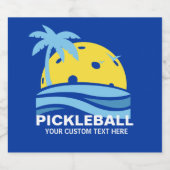 Pickleball Tropical Palm Tree Sun Ihren benutzerde Bierflaschenetikett (Einzelnes Label)