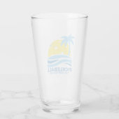 Pickleball Tropical Palm Tree Sun Ihren benutzerde Glas (Rückseite)