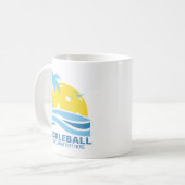 Pickleball Tropical Palm Tree Sun Ihren benutzerde Kaffeetasse (Vorderseite Links)