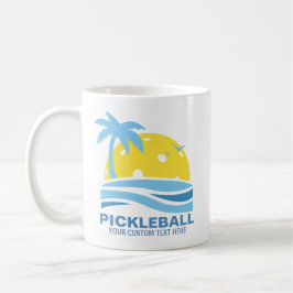 Pickleball Tropical Palm Tree Sun Ihren benutzerde Kaffeetasse
