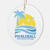 Pickleball Tropical Palm Tree Sun Ihren benutzerde Keramik Ornament (Links)