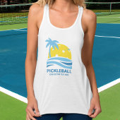 Pickleball Tropical Palm Tree Sun Ihren benutzerde Tank Top