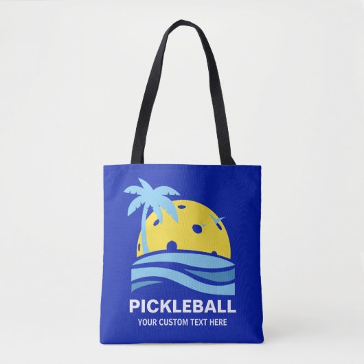 Pickleball Tropical Palm Tree Sun Ihren benutzerde Tasche (Vorderseite)