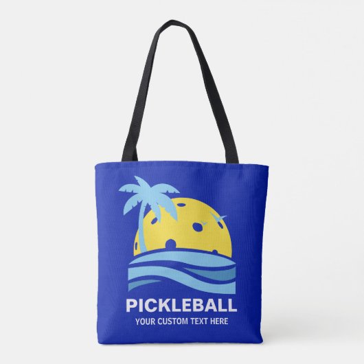 Pickleball Tropical Palm Tree Sun Ihren benutzerde Tasche (Rückseite)