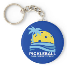 Pickleball Tropical Palm Tree Sun Your Custom Text