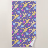 Pickleball Tropical Strandtuch (Vorderseite)