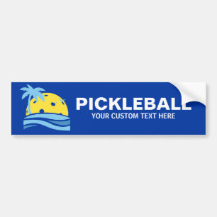 Pickleball tropische Palme Sun Ihr Autoaufkleber