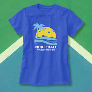 Pickleball Tropischer Palmbaum Sonne Ihr benutzerd T-Shirt