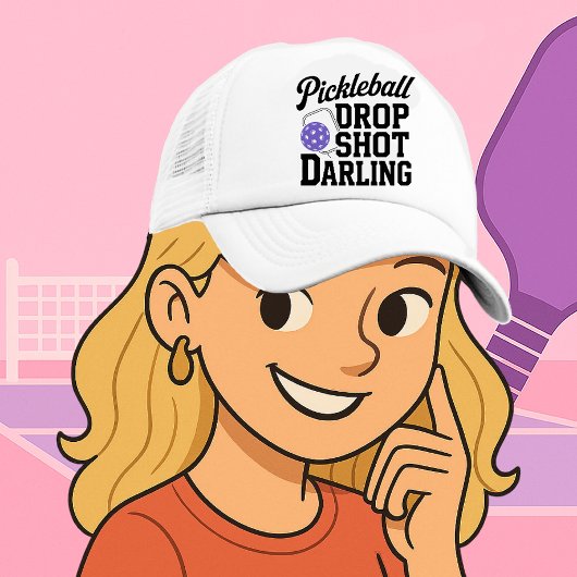 Pickleball Trucker Hut Drop Shot Darling Truckerkappe