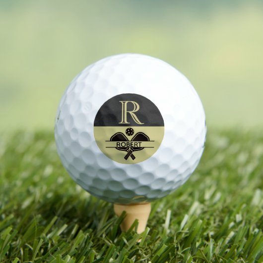 Pickleball Typ Golfer Monogramm Anfangsname Golfball (Insitu T-Shirt)