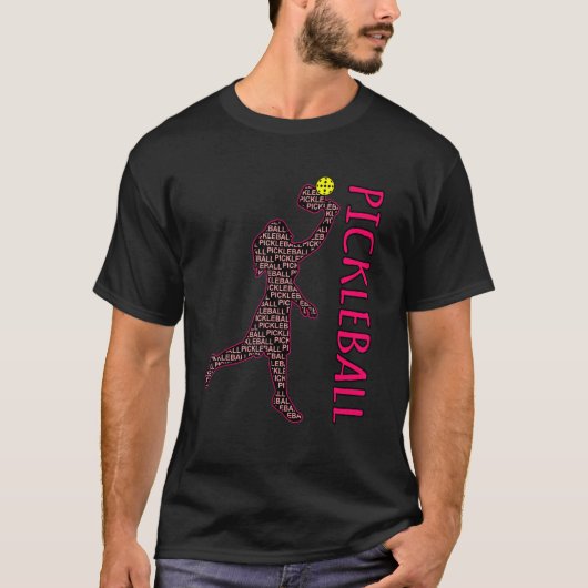 Pickleball Typografie Paddle Sports Player Coach G T-Shirt (Vorderseite)